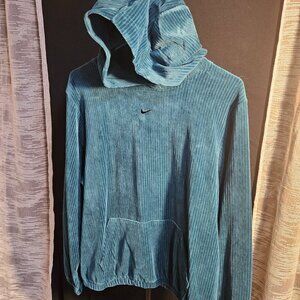 Blue Nike Velour Hoodie Women's Size Small